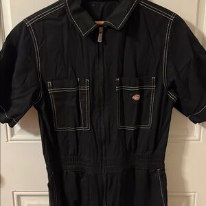 Dickies Black Coverall with Contrast Stitching